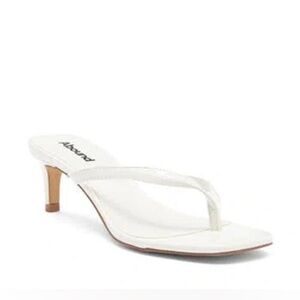 Abound Tina White Thong Kitten Heeled Sandal